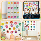 160Pcs Colorful Flower Cutouts Back to School Bulletin Board Decoration Set - Image 6