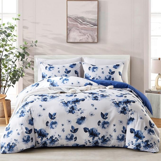 Cupocupa Duvet Cover Full Size Set Boho Floral Pattern Full Duvet Cover Set - Image 2