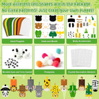 WATINC 12Pcs Hand Puppet Making Kit, Art Craft Felt Sock Puppet Toys, Creative - Image 3