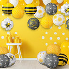 Panelee 12 Pcs Bee Party Decorations Paper Lanterns 8 Inch Hanging Round - Image 5