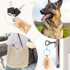 AUEAR, Blank Wooden Key Chain Wood Keychain Key Ring Key Tags Personalized EDC - Image 5