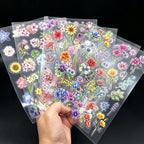 316PCS Transparent Flower Stickers: - Image 2