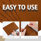 HaoFeiJH Brown Felt Fabric Sheets - Image 3