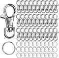 LEOBRO 60PCS Lobster Claw Clasps and Key Rings, Keychain Making kit by LEOBRO