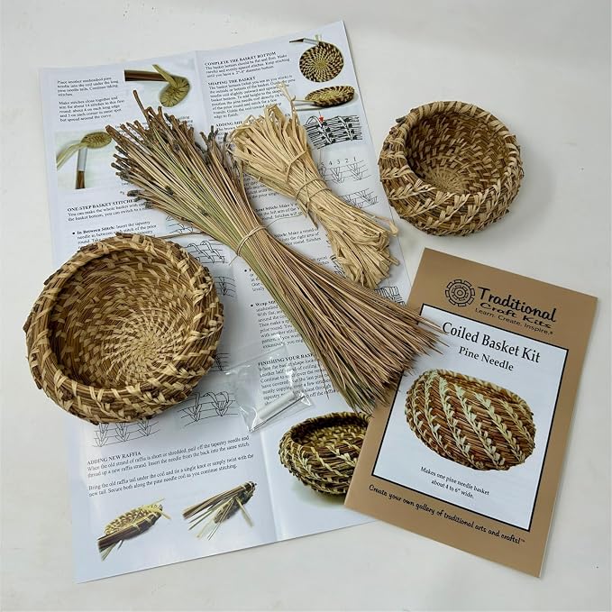 Coiled Pine Needle Basket Weaving Kit | Professional DIY Basket Making Supplies - Image 9