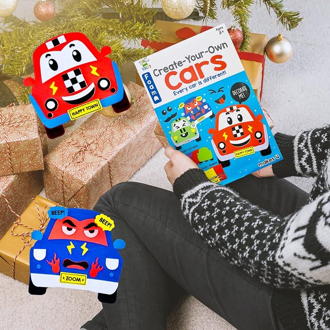 VKPI 4 Pieces EVA Foam Art Crafts Gift Kit, Creative Make Your Own Cars - Image 7