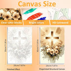 Mandun 3 Pack Paint by Numbers for Adult, Religion Paint by Numbers Kit for - Image 2