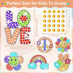 Qyeahkj 6 Pcs Groovy Arts and Crafts, Retro Art Crafts Boho Hippie Suncatcher - Image 6