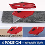 WORKPRO Premium Utility Knife, Retractable All Metal Heavy Duty Box Cutter - Image 5