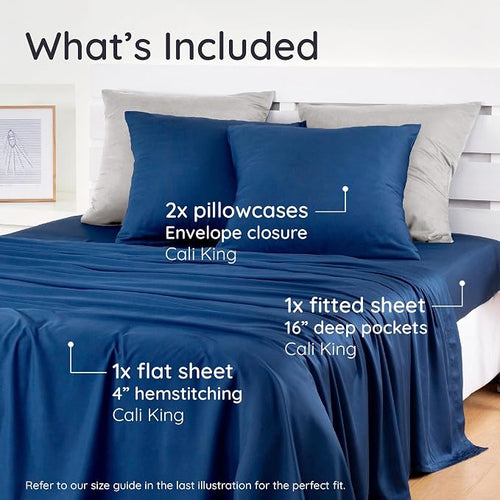 Bambaw California King Sheet Set 4pcs – 100% Viscose Derived from Bamboo Sheets - Image 2