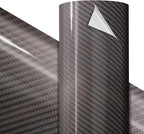 VViViD Premium Grey Tek-R Carbon Craft Vinyl Roll 1ft x 5ft – Bubble-Free Air by VVIVIDVINYL