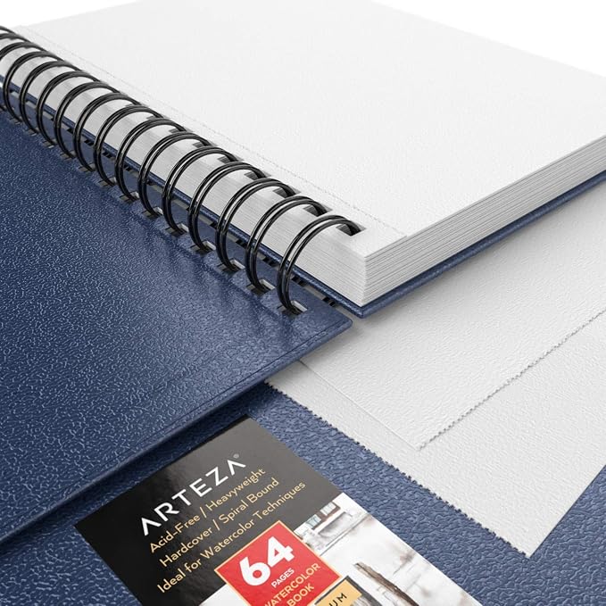 ARTEZA Watercolor Sketchbook Set, 64 Pages per Book, 5.5 x 8.5 Inches, - Image 5