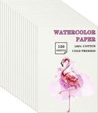 Silunkia 120 Sheets 100% Cotton Watercolor Paper 8.5 x 11 by Silunkia