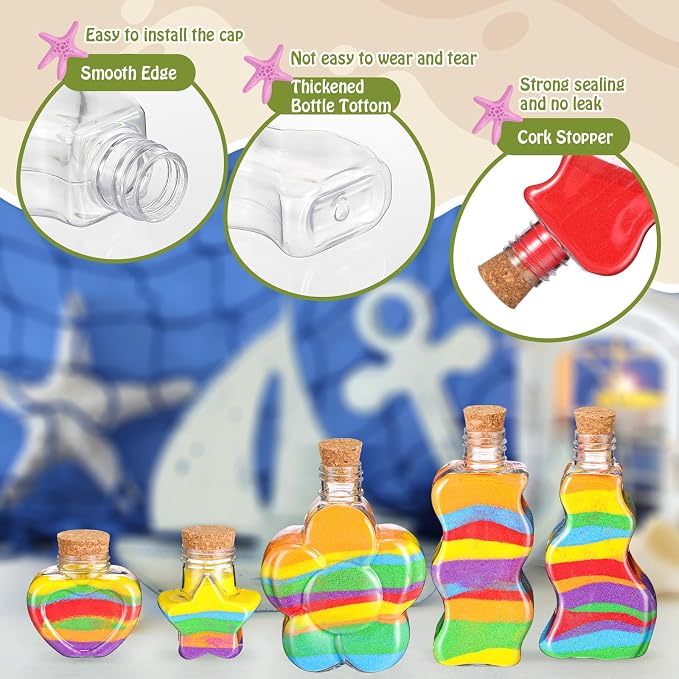 Shappy 200 Pcs Plastic Sand Art Bottles - Image 4