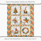 Patchwork Tree Cotton Fabric Panel – Six 10×10 inch Designs + Bonus 29.5×19.6 - Image 6