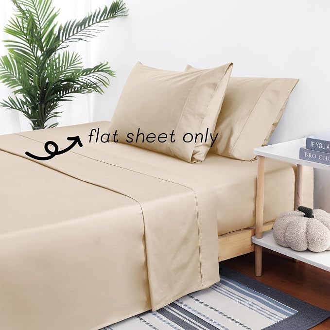 Flat Sheet Only 2 Pack, Calking Size 400 Thread Count 100% Egyptian Cotton Flat - Image 4