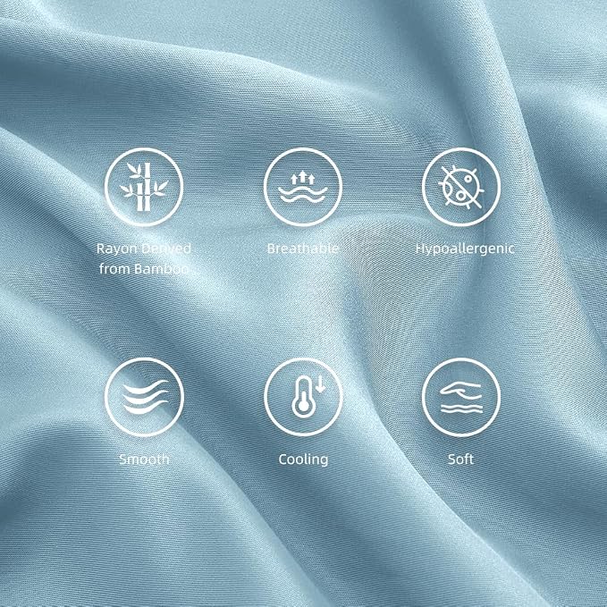 Queen Pillowcases, Cooling Viscose from Bamboo Pillow Covers - Image 5