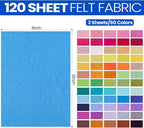 Reginary 120 Pcs 12 x 8 Inch Felt Sheets Bulk - Image 2