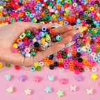 Pony Beads 1000+pcs Plastic 9mm Rave Kandi Spacer Bead - Image 8