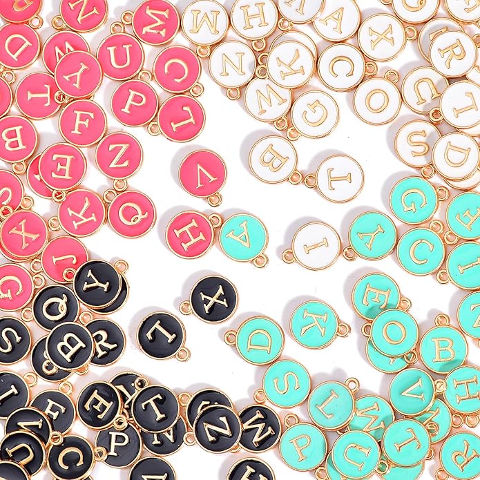 stino 200Pcs A-Z Metal Letter Charms by stino