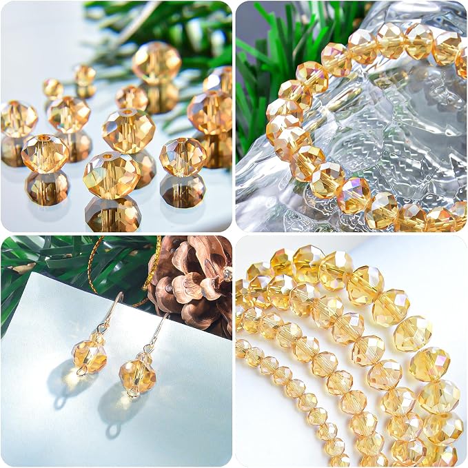 460Pcs 8mm Crystal Glass Beads for Jewelry Making Beads for Bracelets Necklace - Image 5