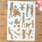 TIAMECH 4 Pcs A4 Reusable Family Stencils - Image 5