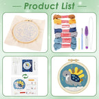 ERKOON Punch Needle Kit Adults Beginners, DIY Easy Sea Animals Embroidery Set - Image 2