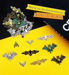 JIALEEY 33PCS Bat Charms Mixed Halloween Spooky Flittermouse Flying Vampire Bat - Image 3