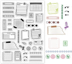GLOBLELAND Calendar Label Theme Transparent Stamps Gridlines Clear Stamp Seals by GLOBLELAND