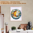 Moon Sun Face Art Puzzles Fantasy Flowers Round Puzzle Adults Gifts - Image 7