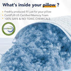 QUTOOL Cooling Pillow for Sleeping, CertiPUR-US Shredded Memory Foam Standard - Image 8