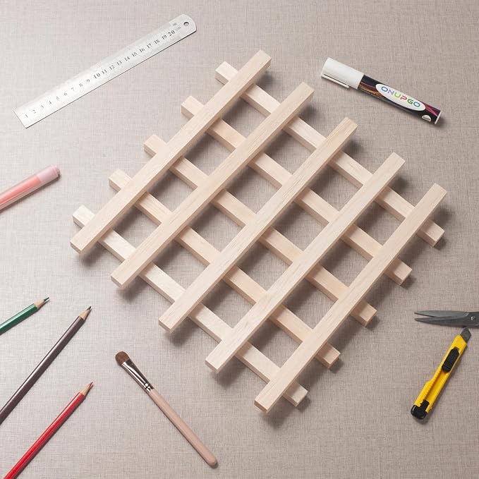 Balsa Wood Sticks Balsa Wood Strips 5/8" x 12", Unfinished Wood Dowel Rods - Image 2