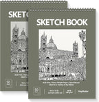 9" x 12" Sketch Book, Acid Free Artist Drawing Book Paper, Art Supplies by Hapikalor