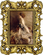 5x7 Vintage Picture Frames Gothic Picture Frames Ornate Gold | Real Glass - Image 7