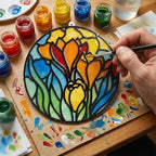 3-Pack DIY Suncatcher Blanks for Adults, Acrylic Stained Glass Window Art Decor - Image 2
