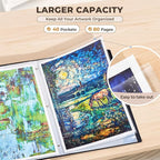 JoyCat 11 x 17 Art Portfolio Binder, 40 Acid-Free Clear Pockets Art Folder - Image 3