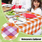 Smiry Oval Table Cloth, Waterproof Vinyl Tablecloths - Image 2