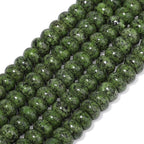 Songxi 5x8mm Natural Green Sesame Jasper Stone Rondelle Beads, Gemstone - Image 3