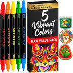 ARTISTRO 5 Precision Dual-Tip Acrylic Paint Markers – Paint Pens Set by ARTISTRO