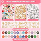 Modacraft 617 Pcs Charms Lip Gloss Keychain Making Kit, DIY Bag Charm Kit - Image 2