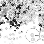 Mandala Crafts 6mm Flat Round Silver Sequins - Image 3