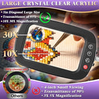 10X 30X Magnifying Glass with Light and Stand, Large Desk Lamp Magnifiers | - Image 2