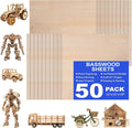 50 Pack 12"x12"x1/8" Basswood Sheets - 3mm Craft Plywood by Unknown