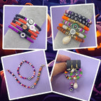 YMSDZHL 3300+PCS Clay Beads Bracelet Making Kit, Halloween DIY Flat Preppy Beads - Image 6