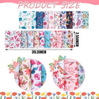Hosuly 40 Pcs Pink Floral Jelly Fabric - Image 2