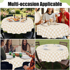 Smiry Plastic Table Cloth, Waterproof Vinyl Tablecloth - Image 6