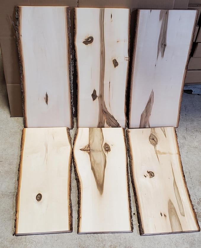Foggy Bottom Woodworks Rustic Live Edge Basswood Planks, 0.69 X 7 to 9 X 11 - Image 4