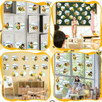 gisgfim 80Pcs Bee Cutouts Summer Honey Bee Decorations Bulletin Board Summer - Image 6