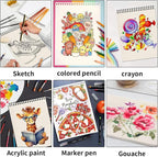 OSIMIG 20 Pack Sketch Books 5.5" x 8.5", Top Spiral Bound Sketch Pad, Mini - Image 5