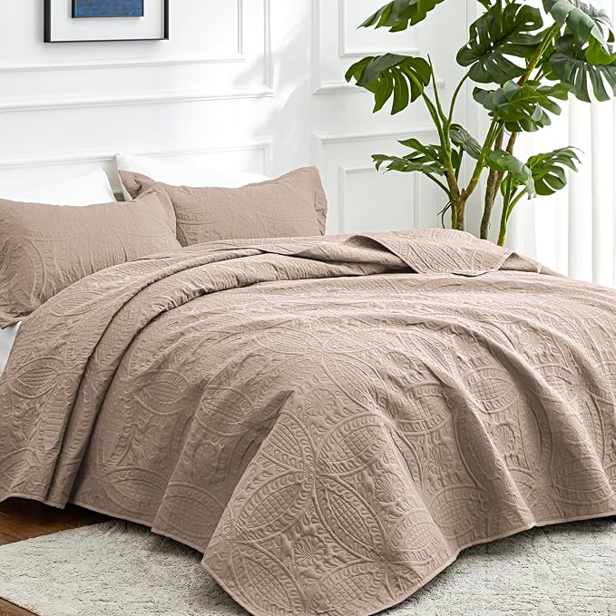 Love's cabin Oversized King Size Quilt Bedding Set Burlwood Bedspreads - Image 2